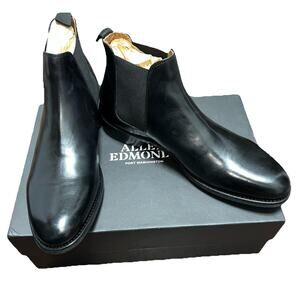New Allen Edmonds Driggs Chelsea Leather Boot Black Size 12 D Style 7787 ~ $498